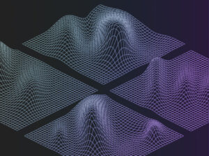 An abstract representation of data in four quadrants